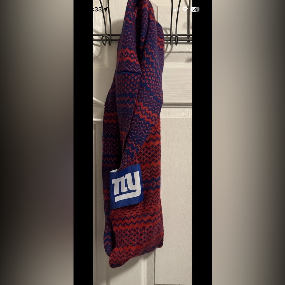 Women's Infiniti Scarf Red and blue New York giant forever collectibles